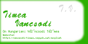 timea vancsodi business card